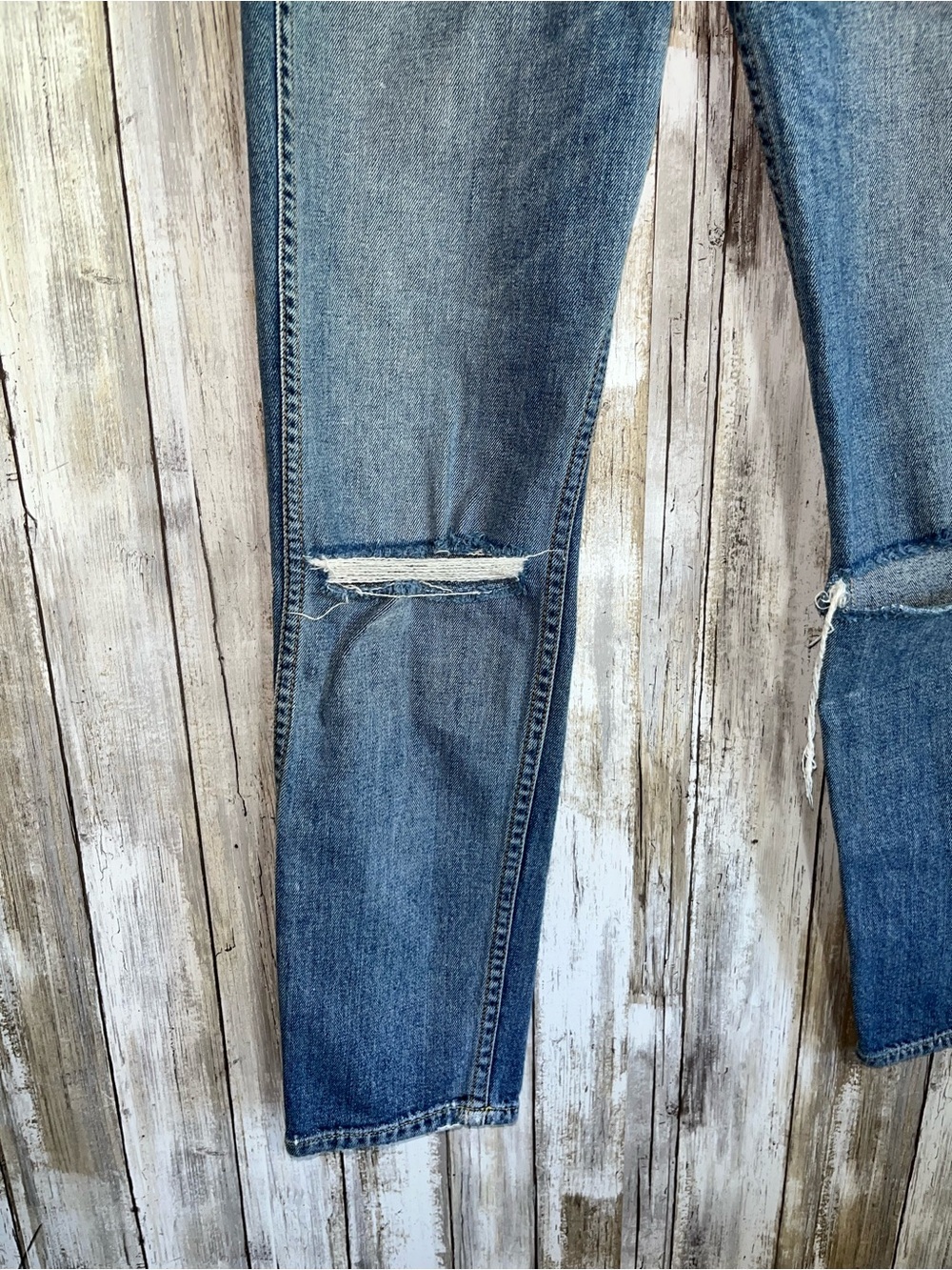 GRLFRND Naomi High Rise 26 Distressed Straight Crop Revolve I Will Survive Wash - Picture 4 of 9